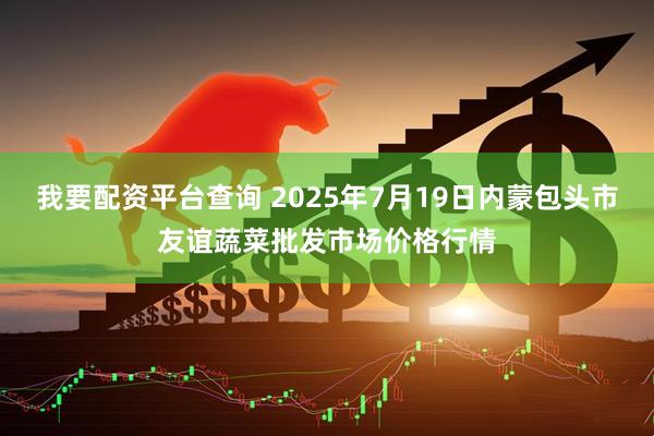 我要配资平台查询 2025年7月19日内蒙包头市友谊蔬菜批发市场价格行情